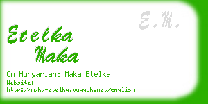 etelka maka business card